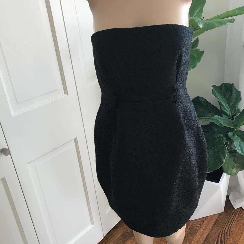 Theory Black Strapless Dress